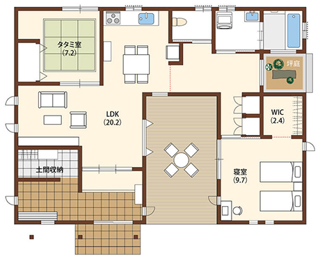 【平屋の外観モデル】アイフルホーム