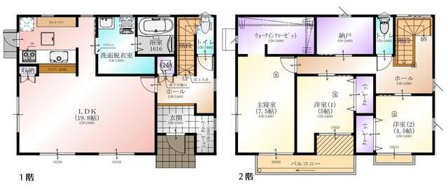 予算2000万で家を建てる間取り実例-間取り写真