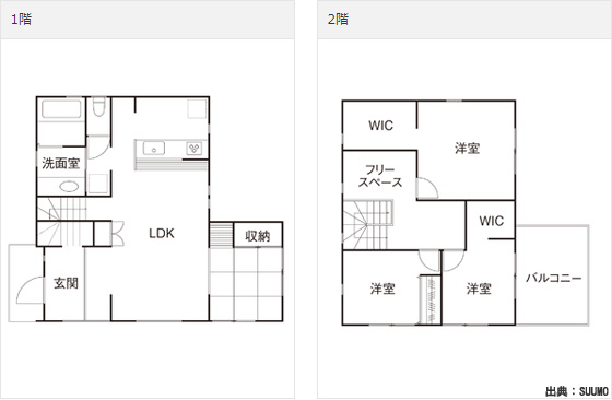 1000万円以下の注文住宅の家の間取り実例