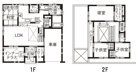 土地+建築費用3,000万円の家の間取り実例3