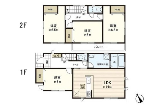 土地+建築費用3,000万円の家の間取り実例
