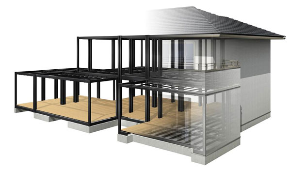 間取りや設計に自由度を持たせやすい「鉄骨ユニット工法」