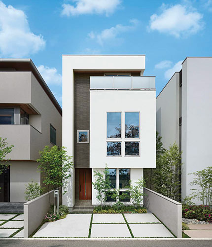 狭小住宅が得意なハウスメーカー｜住友林業「PROUDIO」の外観写真