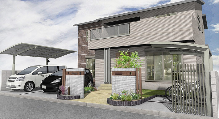 セミクローズ外構のイメージ図